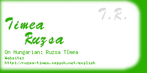 timea ruzsa business card